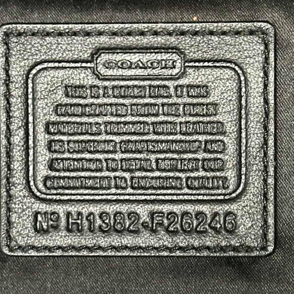 SOLD NWT COACH Campbell Belle Signature Lurex Carryall Shoulder Tote Black 26246 - Picture 14 of 16